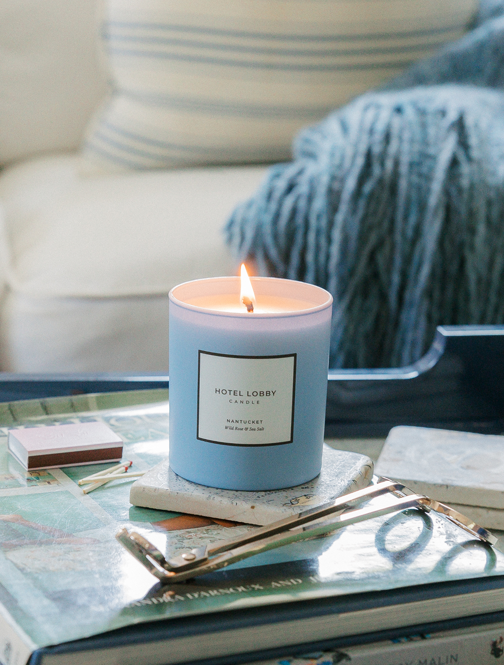 Nantucket Wild Rose & Sea Salt Candle– Hotel Lobby Candle